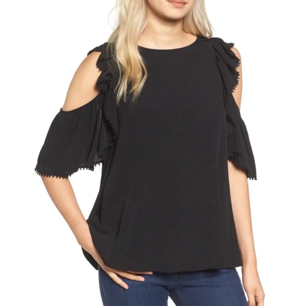 Rebecca Minkoff Monsoon Cold Shoulder Top XS